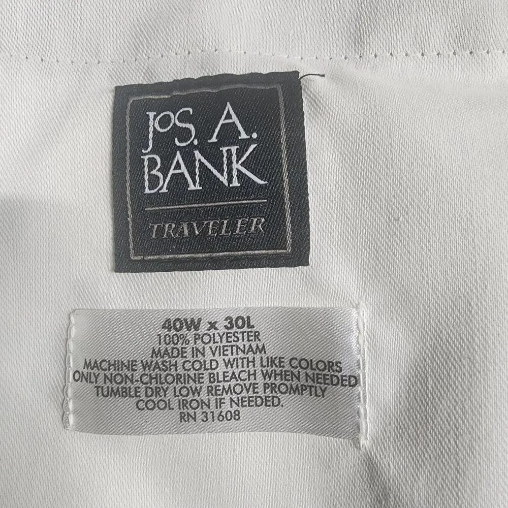 Jos. A. Bank Traveler Pleated Traditional Fit Men's Dress Pants Size 40X30
